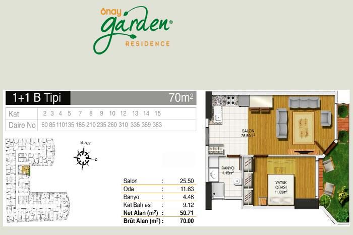 Önay Garden Residence Kat Planları - 18