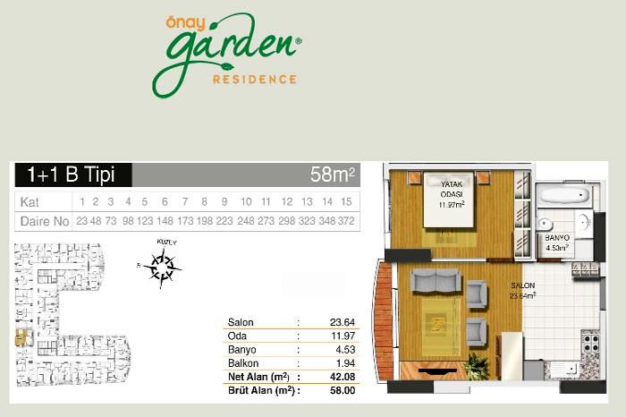 Önay Garden Residence Kat Planları - 8