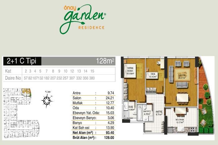 Önay Garden Residence Kat Planları - 32