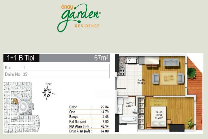 Önay Garden Residence Kat Planları - 16