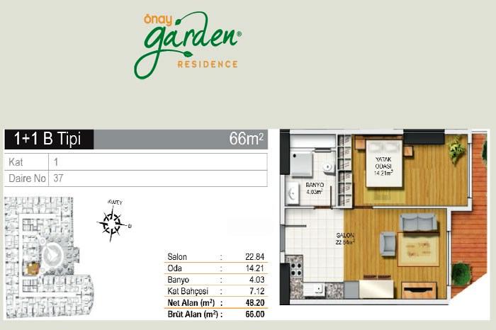Önay Garden Residence Kat Planları - 52