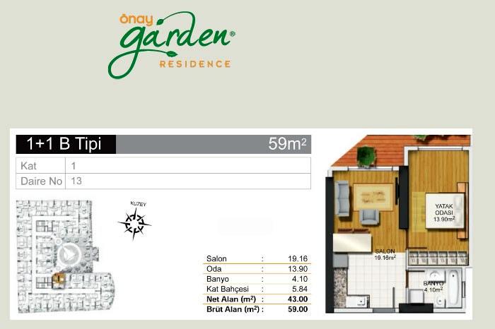 Önay Garden Residence Kat Planları - 46