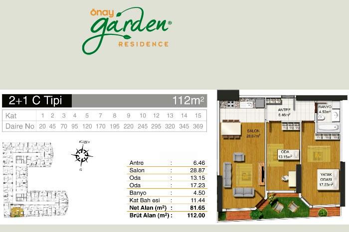 Önay Garden Residence Kat Planları - 31