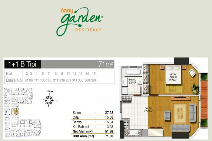Önay Garden Residence Kat Planları - 19
