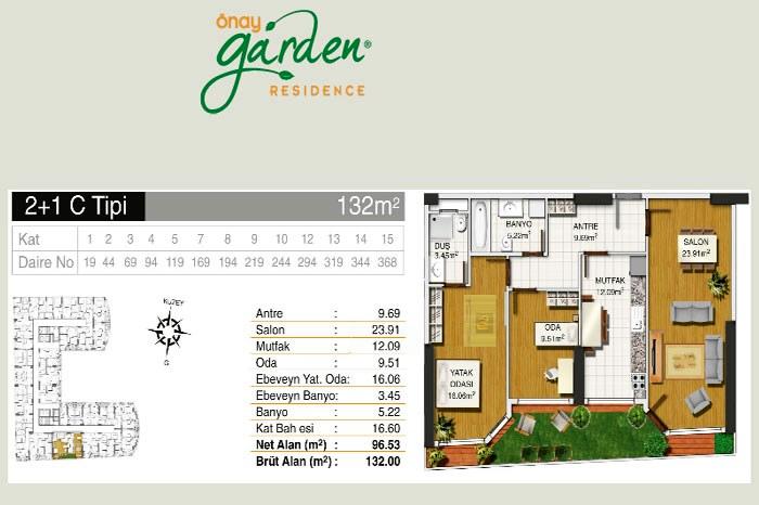 Önay Garden Residence Kat Planları - 71