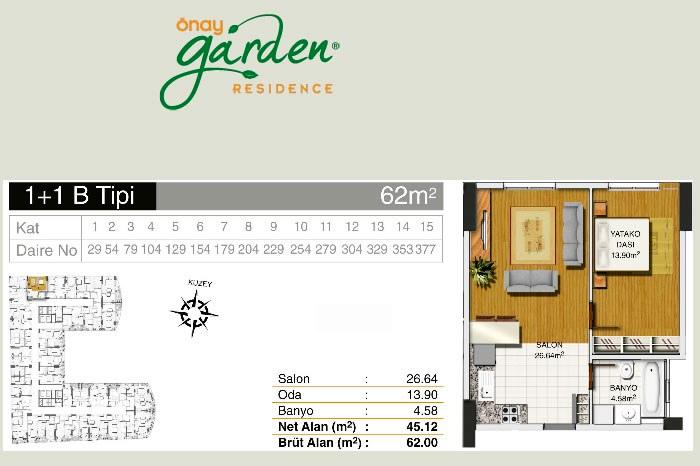 Önay Garden Residence Kat Planları - 49