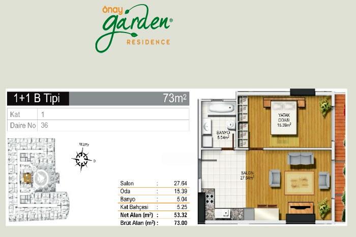Önay Garden Residence Kat Planları - 20