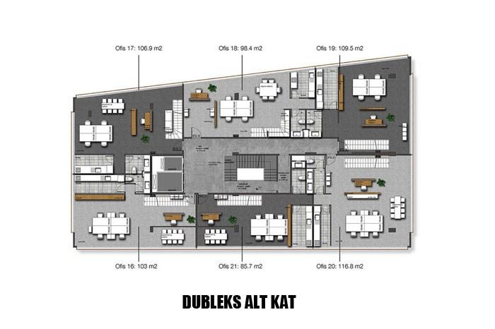 Ofis in Maltepe Kat Planları - 4