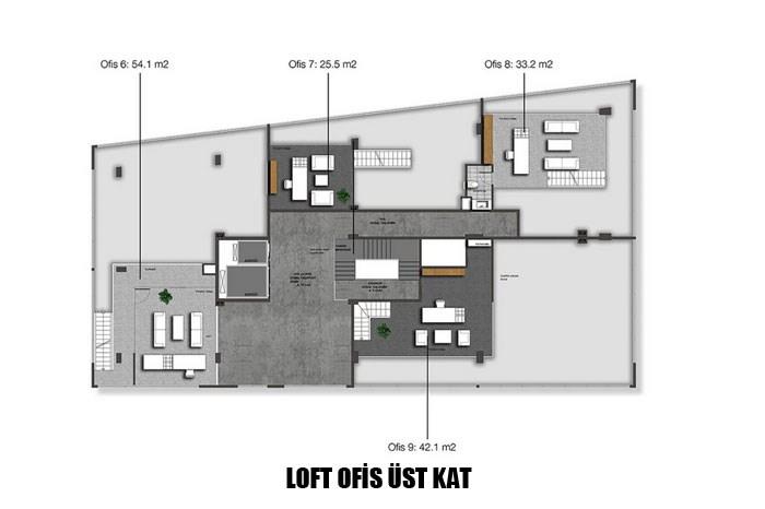 Ofis in Maltepe Kat Planları - 3