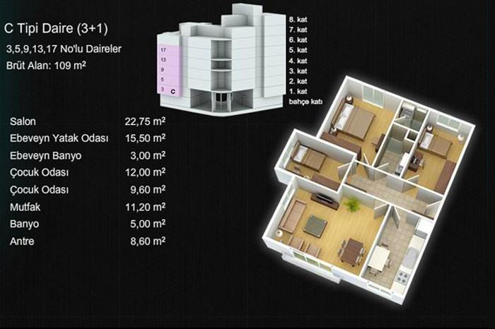 Optimum Terrace Kat Planları - 4