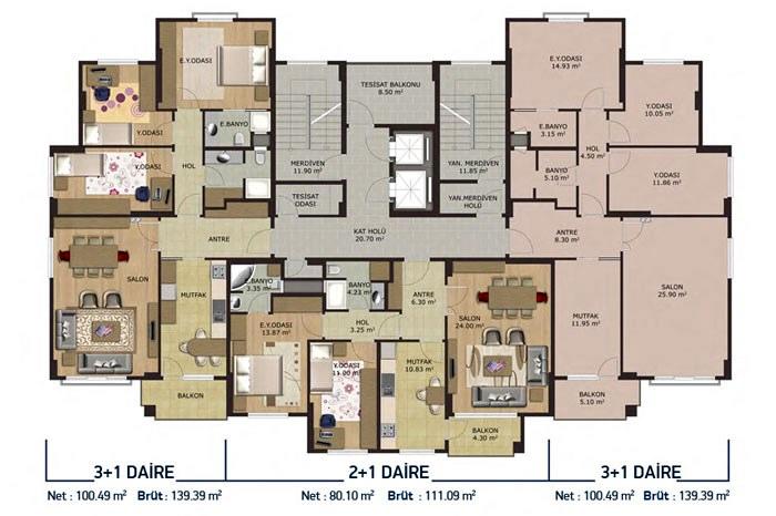 Daphne Garden Residence  Kat Planları - 2