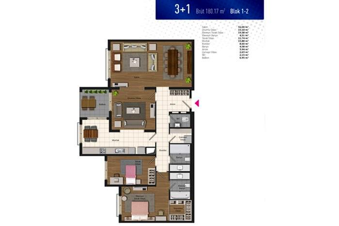 MNG Residence Kat Planları - 2