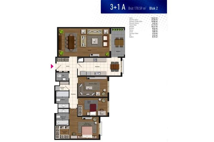 MNG Residence Kat Planları - 13