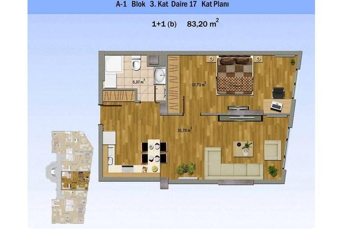 Alya Evleri Sarıyer Kat Planları - 56