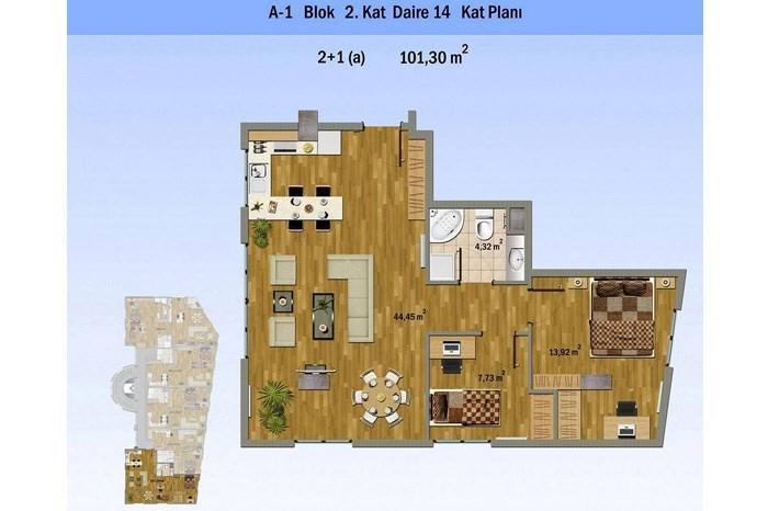 Alya Evleri Sarıyer Kat Planları - 49