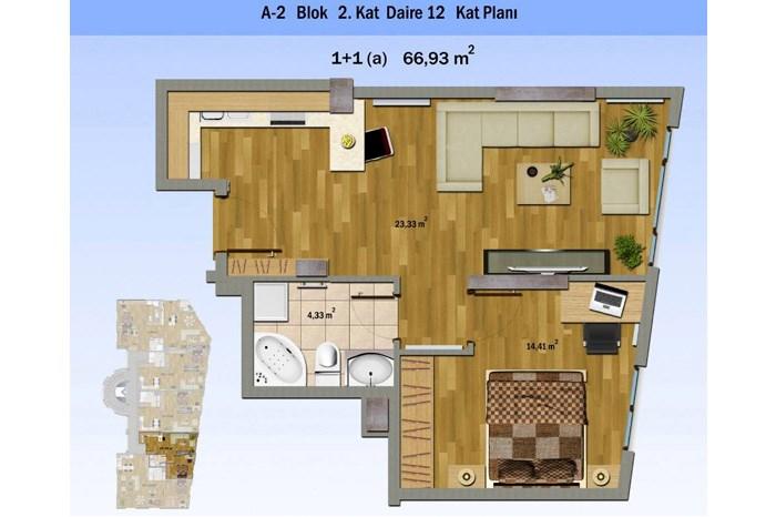 Alya Evleri Sarıyer Kat Planları - 76
