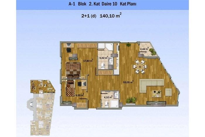 Alya Evleri Sarıyer Kat Planları - 53