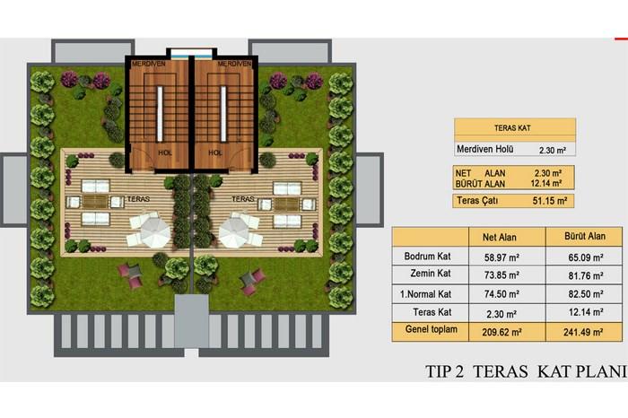 Çanakkale Villa Koru Modern Kat Planları - 27