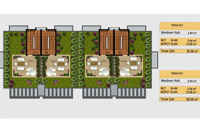 Çanakkale Villa Koru Modern Kat Planları - 30