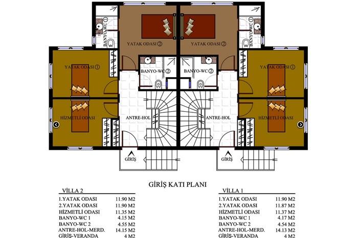 Gravür Zekeriyaköy Villaları Kat Planları - 7
