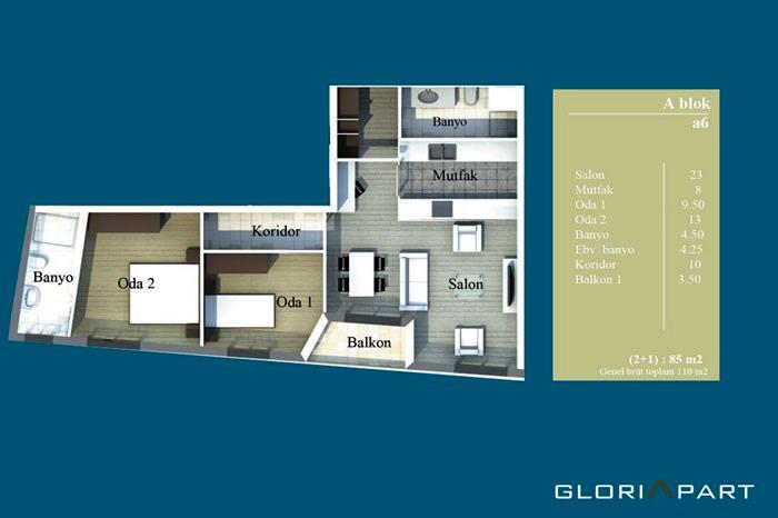 Gloria Aparts Kat Planları - 19