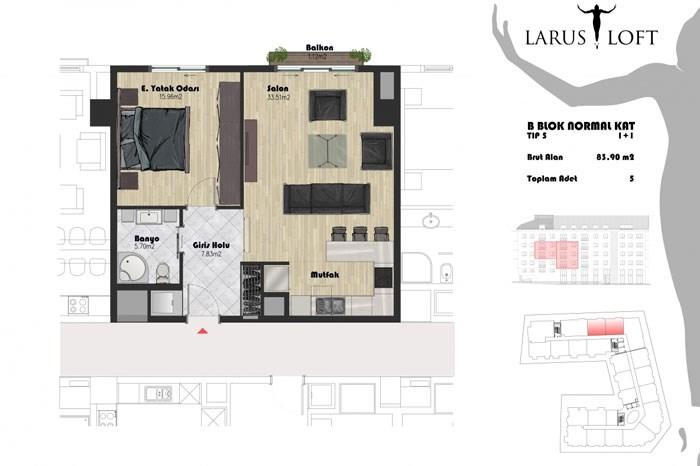 Larus Loft Kat Planları - 18