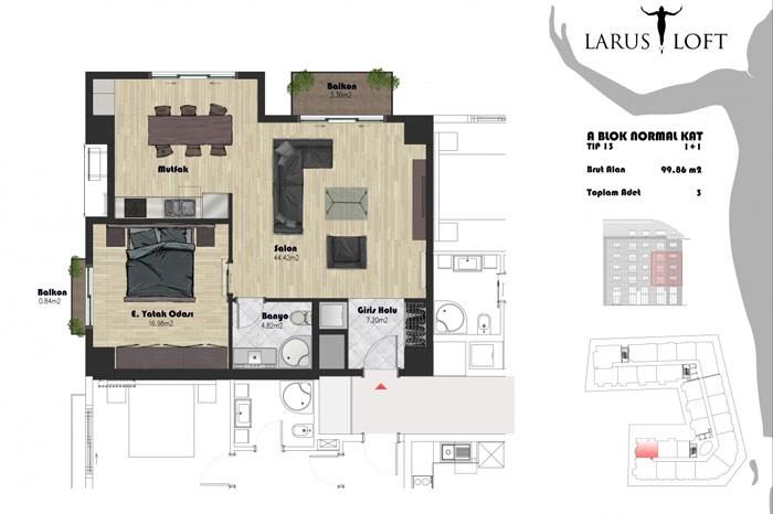 Larus Loft Kat Planları - 22
