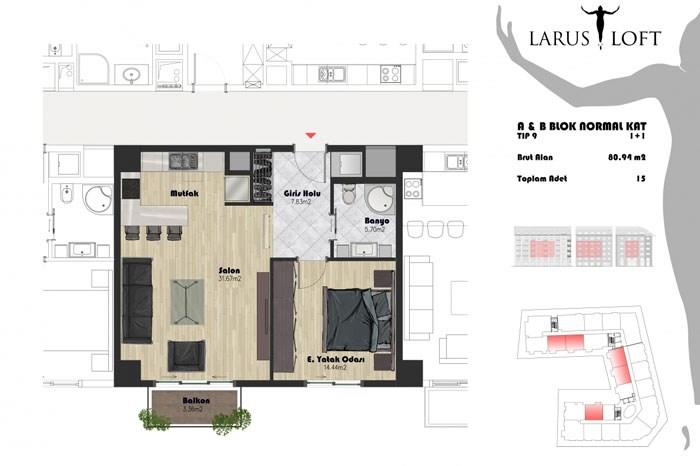 Larus Loft Kat Planları - 8