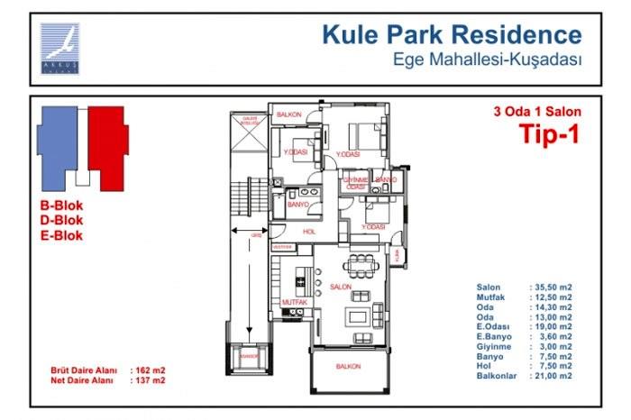 Kule Park Residence Kat Planları - 2