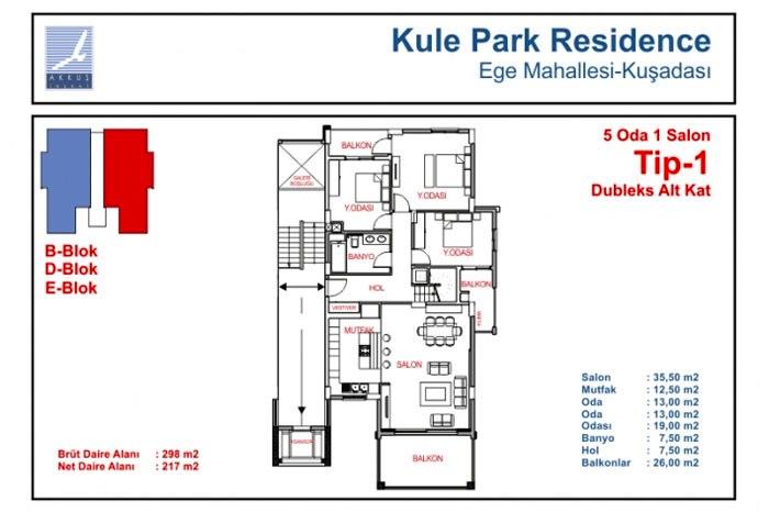 Kule Park Residence Kat Planları - 11