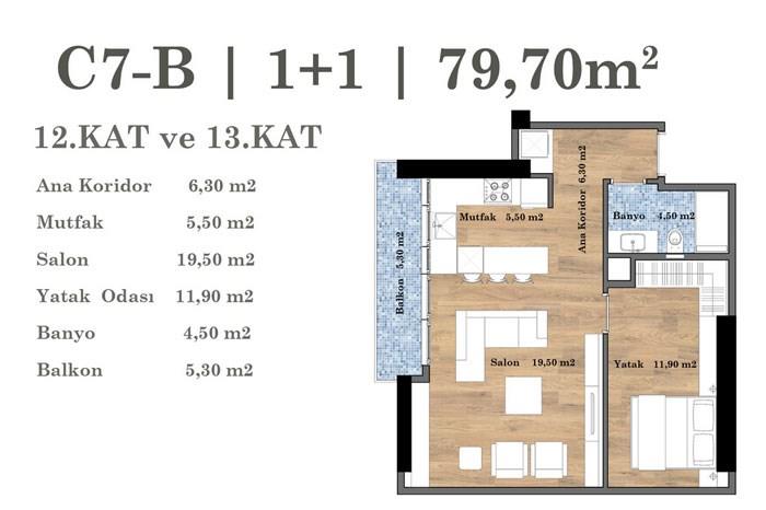 Casada Residence 9639 Kat Planları - 34