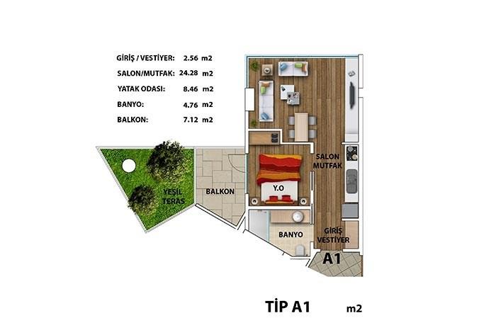 Papatya Park Residence Kat Planları - 8