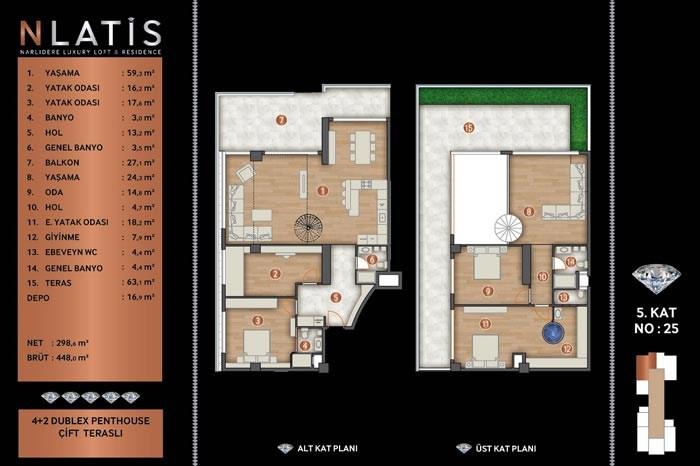 Nlatis Luxury Loft Residence Kat Planları - 55