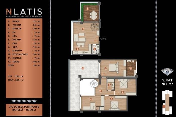 Nlatis Luxury Loft Residence Kat Planları - 57