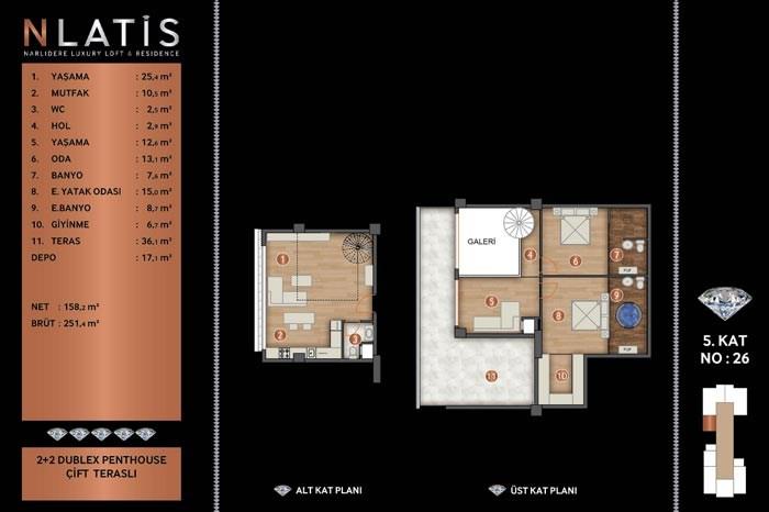 Nlatis Luxury Loft Residence Kat Planları - 56