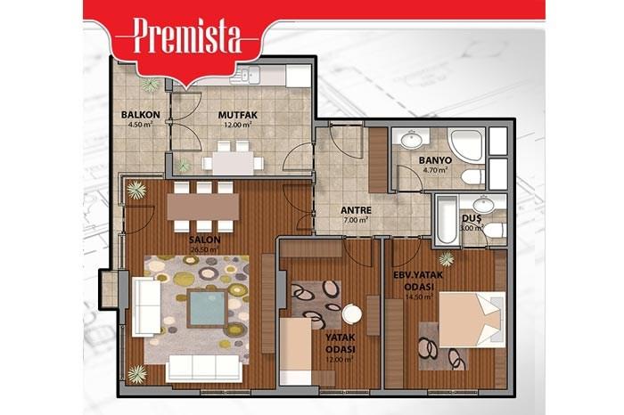 Premista Residence Kat Planları - 15