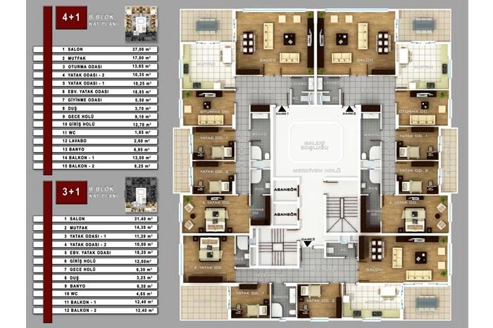 Golden Residence Kat Planları - 4