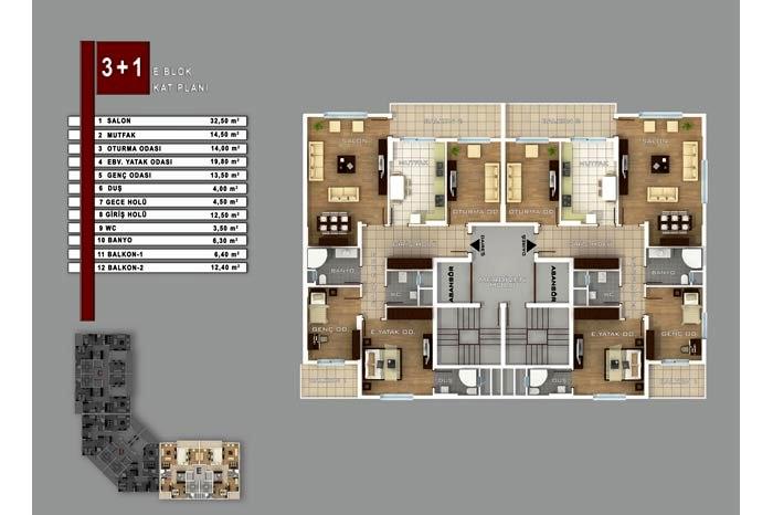 Golden Residence Kat Planları - 14