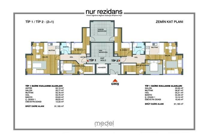 Nur Rezidans Kat Planları - 2
