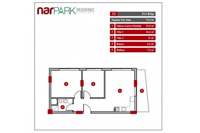 Narpark Residence  Kat Planları - 16