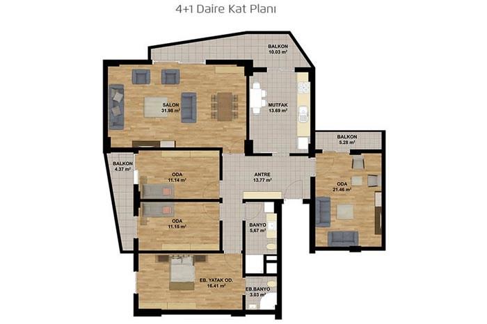 Ontan Residence Akhisar Kat Planları - 8