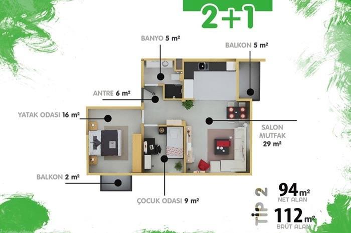 Yesshill Residence Kat Planları - 14