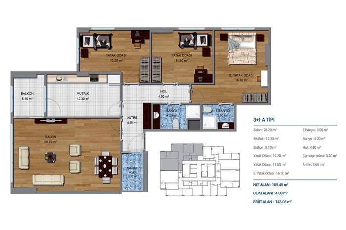 Luxera Residence Kat Planları - 9