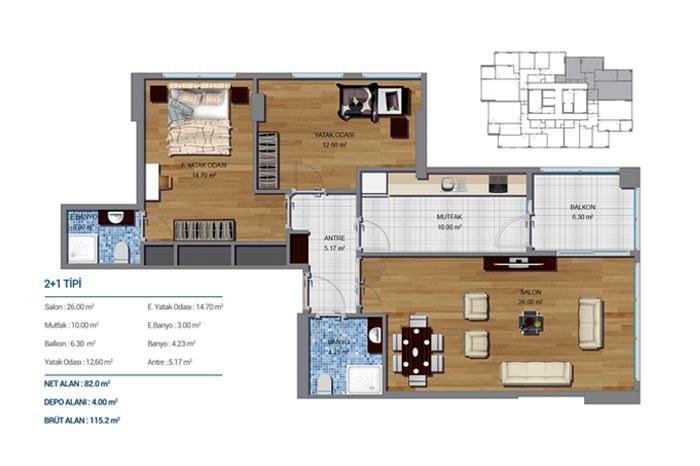 Luxera Residence Kat Planları - 8