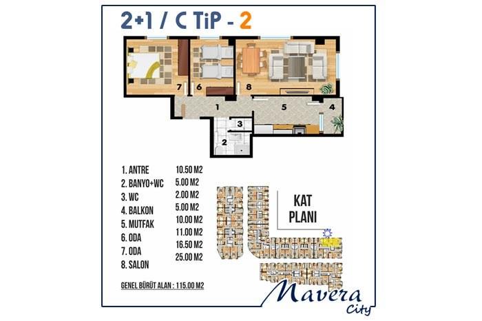 Mavera City Kat Planları - 3