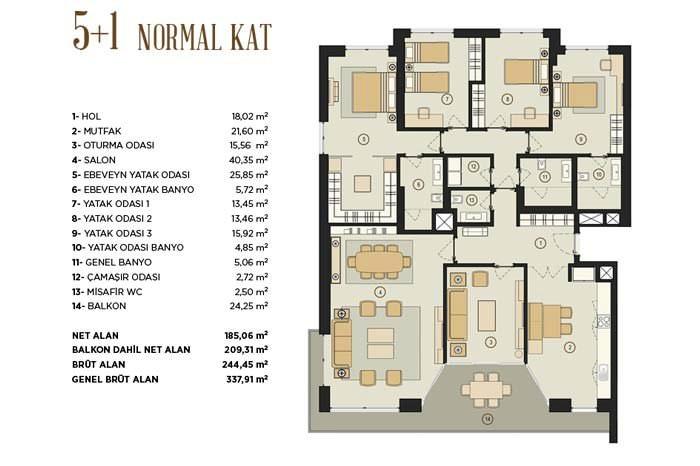 Seyhan Park Residence Kat Planları - 8
