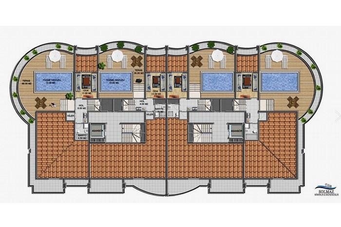 Milas Mavişehir Residence Kat Planları - 8