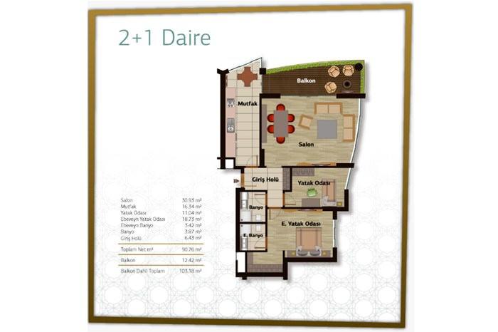 Multi Flat Residence Kat Planları - 2