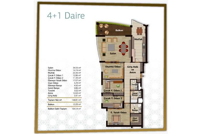 Multi Flat Residence Kat Planları - 8