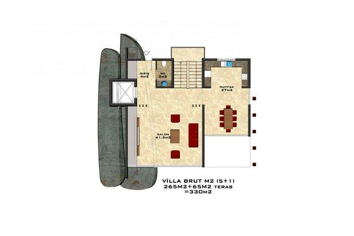 Tepe Modern Villaları Kat Planları - 12